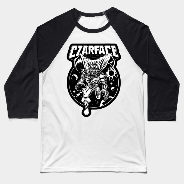 Beware the might Czarface! Baseball T-Shirt by SkipBroTees